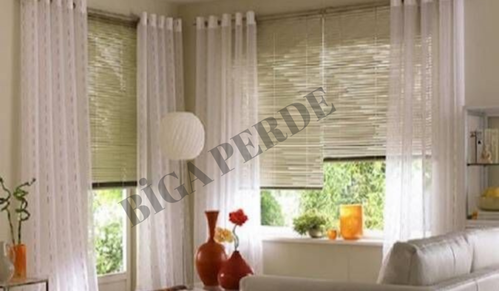 Biga Perde - modern rustik perde örneği